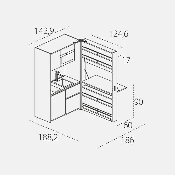 Kitchen Box — technische tekening 2
