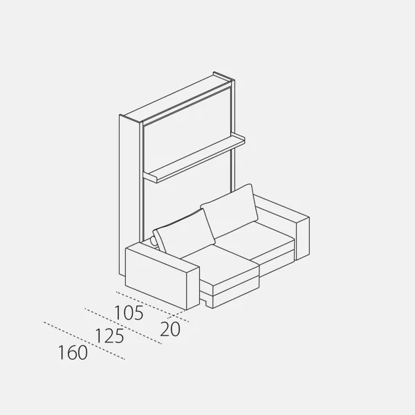 Tango Sofa — technische tekening 2